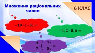 Контрольна робота з теми "Множення раціональних чисел"