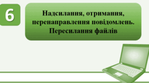 Тестування на тему: "Надсилання, отримання, перенаправлення повідомлень. Пересилання файлів"