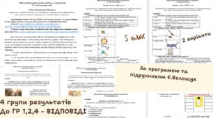 КОМПЛЕКСНА ПІДСУМКОВА РОБОТА (за 4 групами результатів) із зарубіжної літератури для 5 класу: "У СВІТІ ДИТИНСТВА"