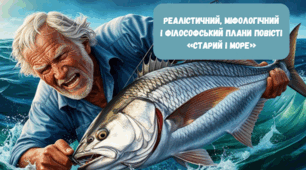 Реалістичний, міфологічний  і філософський плани повісті «Старий і море»