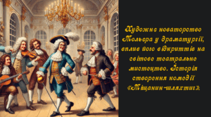 Мольєр – майстер класицистичної комедії. Художнє новаторство Мольєра у драматургії, вплив його відкриттів на світове театральне мистецтво. Історія створення комедії «Міщанин-шляхтич». (презентація + конспект уроку + тести до твору)