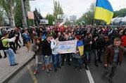 Мітинг в Донецьку: Останній проукраїнський мітинг в окупованому Донецьку: як це було 28 квітня 2014 року. ФОТОрепортаж | Цензор.НЕТ