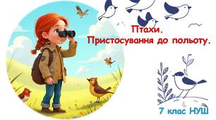 Презентація «Птахи. Пристосування до польоту» (7 клас, НУШ).