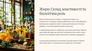 Презентація "Жири: Склад, властивості та біологічна роль"