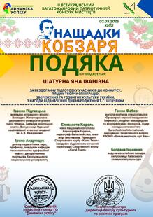  Подяка Нащадки Кобзаря 