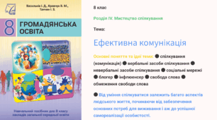 Презентація ". Ефективна комунікація" 8 клас НУШ Громадянська освіта
