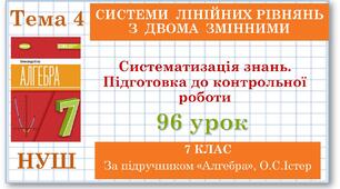 7 клас. Алгебра (НУШ). Урок№96. Систематизація знань. Підготовка до контрольної роботи