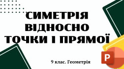 Симетрія відносно точки і прямої