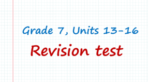 Prepare 7. Revision test (Units 13-16)