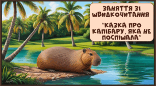 Заняття зі швидкочитання "Казка про капібару, яка не поспішала"