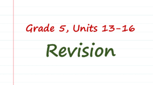 Prepare 5. Revision test (Units 13-16)