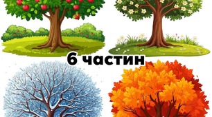 Постер "Дерево. Пори року з 6 частин"