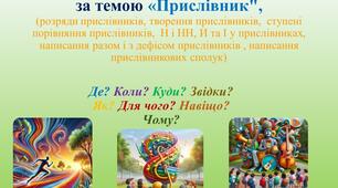 Діагностувальна робота за темою "Прислівник"