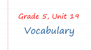 Prepare 5. Unit 19. Vocabulary