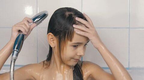 Child Bathroom Beautiful Little Girl Shower Stock Footage Video (100% Royalty-free) 1007478082 | Shutterstock