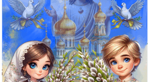 ВЕРБНА НЕДІЛЯ ПОСТЕР НА 2,4  АРКУШІ