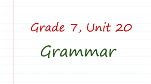 Prepare 7. Unit 20. Grammar