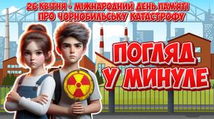 Анімована інформаційно-ігрова презентація "Погляд у минуле"  26 квітня - Міжнародний день пам'яті про Чорнобильську катастрофу