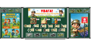 Наочний матеріал з мінної безпеки "Увага! Небезпека під ногами!"