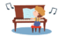 Classe De Performance Musicale D'animation Mg De Dessin Animé Facile à Utiliser Pour Jouer Du Piano