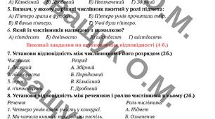 ПДР за ГР 4 з теми "Числівник як частина мови"