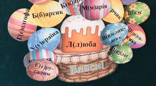 Мовна гра на диференціацію власних і загальних назв "Збери Великодній кошик"