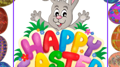 Happy Easter – Напис-розтяжка для оформлення класу