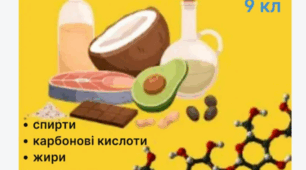 ОКСИГЕНОВМІСНІ ОРГАНІЧНІ СПОЛУКИ: спирти, карбонові кислоти, жири, вуглеводи