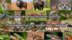 Підсумкова контрольна робота( ГР1, ГР2, ГР3) "Різноманітність хребетних тварин "
