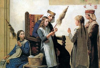 Файл: Reine Berthe et les fileueses, 1888.jpg
