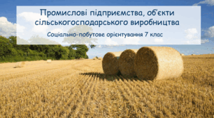 Презентація "Промислові підприємства, об’єкти сільськогосподарського виробництва" СПО 7 клас