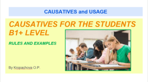 Сausatives. Presentation for grammar B1+ level