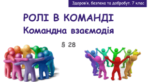 Презентація на тему "Ролі в команді. Командна взаємодія" 7 клас