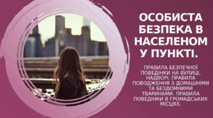 Презентація до уроку  ЗДБ "Особиста безпека в населеному пункті".