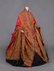 Jacquard Woven Paisley Shawl, 1860s