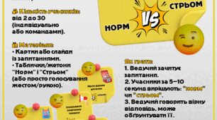 Карткова гра "Цивільна оборона: норм VS стрьом?"