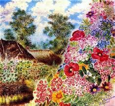 Картина дня: Катерина Білокур. «Хата в Богданівці», 1955 Художній календар. У цей день народилася Катерина Василівна БІЛОКУР (7 грудня 1900, с. Богданівка, Пирятинський повіт, Полтавська губернія — 10 червня 1961, там само) —