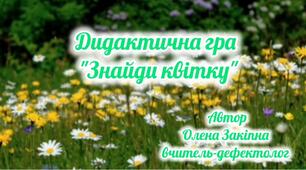 Дидактична гра "Знайди квітку"