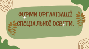 ФОРМИ ОРГАНІЗАЦІЇ СПЕЦІАЛЬНОЇ ОСВІТИ