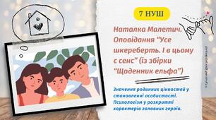 Наталка Малетич. Оповідання "Усе шкереберть. І в цьому є сенс” (із збірки “Щоденник ельфа”). Значення родинних цінностей у становленні особистості. Психологізм у розкритті характерів головних героїв. Презентація 7 НУШ