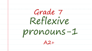 Reflexive pronouns - 1