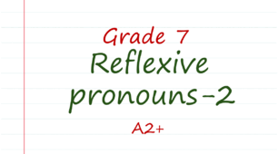  Reflexive pronouns - 2