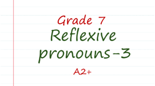 Reflexive pronouns - 3