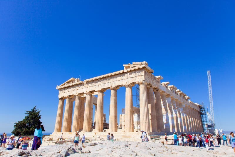 Ancient temple in Athens editorial photo. Image of reconstruction ...