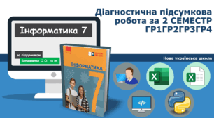 7-клас інформатика НУШ Діагностична підсумкова робота за 2 семестр ГР1ГР2ГР3ГР4