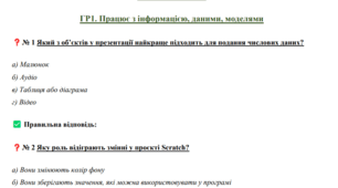Річна комплексна діагностична робота з інформатики для 5 класу