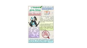 Пам'ятка. Міжнародний день праці.