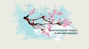 Clauses of purpose, result and concession