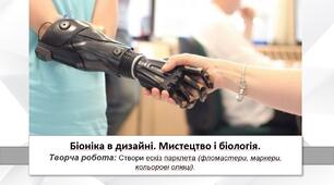 Презентація уроку: "Біоніка в дизайні. Мистецтво і біологія." 7 клас НУШ