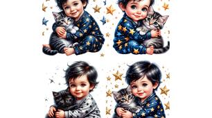 Ілюстрації "Хлопчик з котиком"